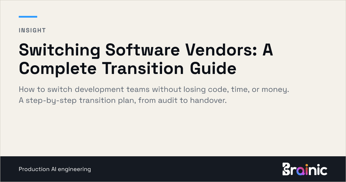 Switching Software Vendors: A Complete Transition Guide